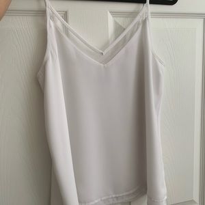 White cotton on tank top (silky)